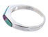Sterling Silver Turquoise Multicolor Inlay Ring Size 6-3/4 RS41702